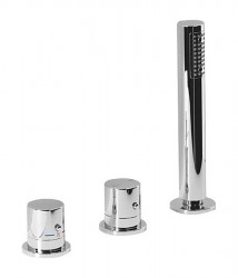 SAPHO - GO tříprvková termostatická baterie na okraj vany, chrom (TH102)