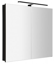 SAPHO - GRETA galerka s LED osvětlením, 81x70x14cm, černá mat (GR085-0035)