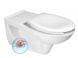 SAPHO - HANDICAP závěsná WC mísa prodloužená 37,5x73 cm, Rimless, bílá (K670-002)
