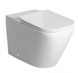 SAPHO - IMALA WC kombi mísa, Vortex Rimless, 61x35,5cm, spodní/zadní odpad, bílá (PC107-111)