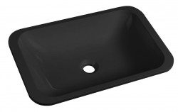 SAPHO - JAPURA umyvadlo zápustné, litý mramor, 55x36cm, černá mat (50135B)