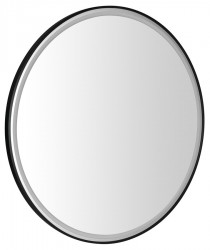 SAPHO - KADRIS kulaté zrcadlo s LED osvětlením ø 100cm, černá mat (KD100)