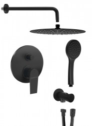 SAPHO - KAI podomítkový sprchový set s pákovou baterií, 2 výstupy, černá (KA42/15-01)