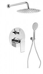 SAPHO - KAI podomítkový sprchový set s pákovou baterií, otočný přepínač, 2 výstupy, chrom (KA43-03)