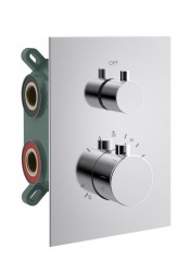 SAPHO - KIMURA podomítková sprchová termostatická baterie, box, 3 výstupy, chrom (KU683)