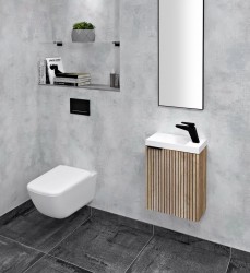 SAPHO - Koupelnový set LATUS X STRIP 40, dub alabama (KSET-078)