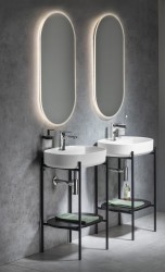 SAPHO - Koupelnový set PUNO 60, černá mat (KSET-035)