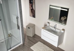 SAPHO - Koupelnový set WAVE 80, bílá (KSET-047)