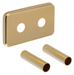 SAPHO - Krycí rozeta obdélníková k připojení TWIN, zlato mat (CP7135GM)