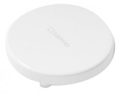 SAPHO - Kryt odpadu průměr 90, logo SAPHO, litý mramor, bílá (ND-ZAT-KL)