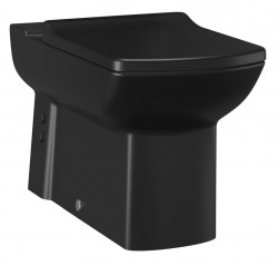 SAPHO - LARA WC mísa pro kombi, spodní/zadní odpad, 35x64cm, černá mat (LR360-11SM00E-0000)