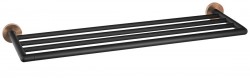 SAPHO - LARISSA polička na ručníky 600, černá/měď mat (WS028BC)