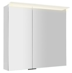 SAPHO - LINEX galerka s LED osvětlením, 80x70x15cm, bílá (LX080-0030)