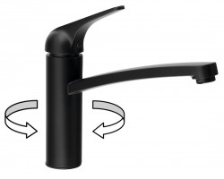 SAPHO - LISON stojánková dřezová baterie, černá mat (MJ125B)