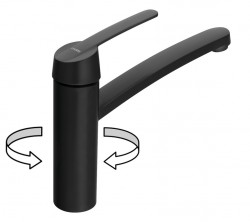 SAPHO - LISON stojánková dřezová baterie, černá mat (MJ125B)