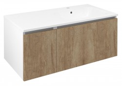 SAPHO - LOREA skříňka 100x46x51,5cm (30+70cm), pravá, dub alabama/bílá mat (LE070-2231-R-02)