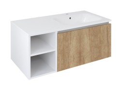 SAPHO - LOREA skříňka 100x46x51,5cm (30P+70cm), pravá, dub alabama/bílá mat (LE070-2231-R-12)