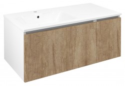 SAPHO - LOREA skříňka 100x46x51,5cm (70+30cm), levá, dub alabama/bílá mat (LE070-2231-L-02)