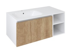 SAPHO - LOREA skříňka 100x46x51,5cm (70+30Pcm), levá, dub alabama/bílá mat (LE070-2231-L-12)