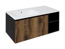 SAPHO - LOREA skříňka 100x46x51,5cm (70+30Pcm), levá, dub collingwood/černá mat (LE070-1935-L-13)