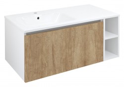 SAPHO - LOREA skříňka 100x46x51,5cm (80+20cm), levá, dub alabama/bílá mat (LE080-2231-L-02)