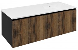 SAPHO - LOREA skříňka 120x46x51,5cm (30+90cm), pravá, dub collingwood/černá mat (LE090-1935-R-03)