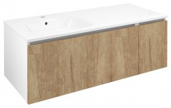 SAPHO - LOREA skříňka 120x46x51,5cm (90+30cm), levá, dub alabama/bílá mat (LE090-2231-L-02)