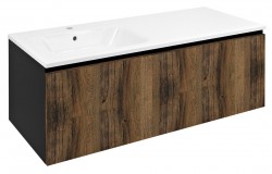 SAPHO - LOREA skříňka 120x46x51,5cm (90+30cm), levá, dub collingwood/černá mat (LE090-1935-L-03)
