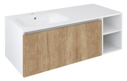 SAPHO - LOREA skříňka 120x46x51,5cm (90+30Pcm), levá, dub alabama/bílá mat (LE090-2231-L-05)