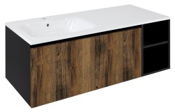 SAPHO - LOREA skříňka 120x46x51,5cm (90+30Pcm), levá, dub collingwood/černá mat (LE090-1935-L-06)