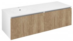 SAPHO - LOREA skříňka 140x46x51,5cm (70+70cm), levá, dub alabama/bílá mat (LE070-2231-L-05)