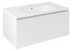 SAPHO - LOREA umyvadlová skříňka 90x44x51,2cm, 1x zásuvka, bílá mat (LE090-3131)