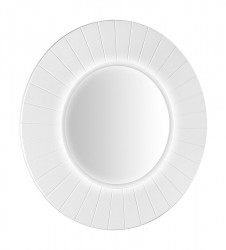 SAPHO - LUMIRO STRIP kulaté zrcadlo s LED osvětlením v rámu ø 75cm, bílá mat (LR750-3131S)