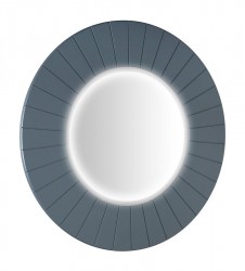 SAPHO - LUMIRO STRIP kulaté zrcadlo s LED osvětlením v rámu ø 75cm, siena (LR750-4242S)