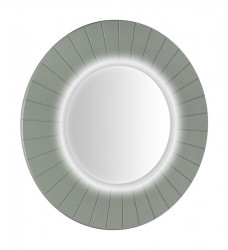 SAPHO - LUMIRO STRIP kulaté zrcadlo s LED osvětlením v rámu ø 75cm, verde (LR750-4444S)