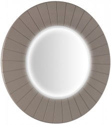 SAPHO - LUMIRO STRIP kulaté zrcadlo s LED osvětlením v rámu ø 90cm, agila (LR950-4343S)