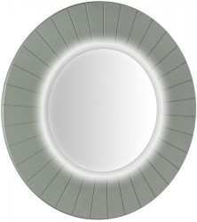 SAPHO - LUMIRO STRIP kulaté zrcadlo s LED osvětlením v rámu ø 90cm, verde (LR950-4444S)