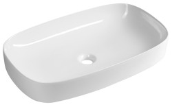 SAPHO - MATTEO keramické umyvadlo na desku 65x40cm, bílá (3064-KL)