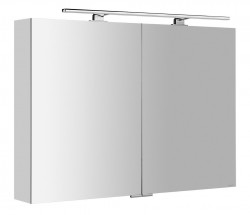 SAPHO - MIRRÓ galerka s LED osvětlením, 100x70x16cm, bílá (MC100-0030)