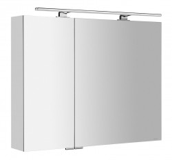 SAPHO - MIRRÓ galerka s LED osvětlením, 90x70x16cm, bílá (MC090-0030)