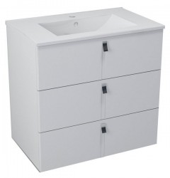 SAPHO - MITRA umyvadlová skříňka, 3 zásuvky, 74,5x70x45,2 cm, bílá (MT081)