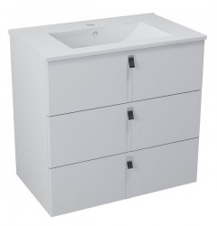 SAPHO - MITRA umyvadlová skříňka, 3 zásuvky, 89,5x70x45,2 cm, bílá (MT111)