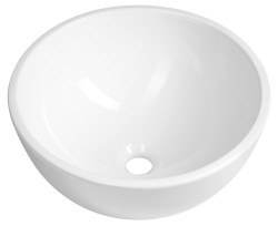 SAPHO - MOON keramické umyvadlo na desku, průměr 43cm, bílá (3112-KL)