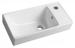 SAPHO - NUALI keramické umývátko 50x25cm, baterie vpravo, bílá (TU0122)