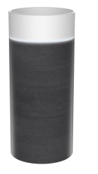 SAPHO - OASIS keramické umyvadlo volně stojící ø 40x89cm, bílá/beton infinity (AS408-42238)