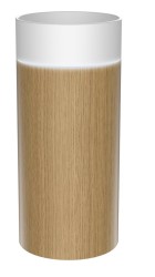 SAPHO - OASIS keramické umyvadlo volně stojící ø 40x89cm, bílá/dub alabama (AS408-H3331)