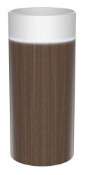 SAPHO - OASIS keramické umyvadlo volně stojící ø 40x89cm, bílá/dub cardamom (AS408-K2776)