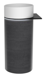 SAPHO - OASIS keramické umyvadlo volně stojící 40x89x48cm, police ke stěně, bílá/beton infinity (AS548-42238)