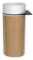 SAPHO - OASIS keramické umyvadlo volně stojící 40x89x48cm, police ke stěně, bílá/dub alabama (AS548-H3331)