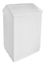 SAPHO - Odpadkový koš výklopný, 55 l, bílý plast ABS (14027)